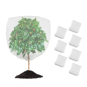 ACBungji 8 Packs Plant Netting with Drawstring Protect Garden Blueberry Bushes Citrus Tomato, 2.62 * 3.28ft Bird Bugs Insect Barrier Netting Mesh Bag for Protective Cover Trees Fruits Vegetables