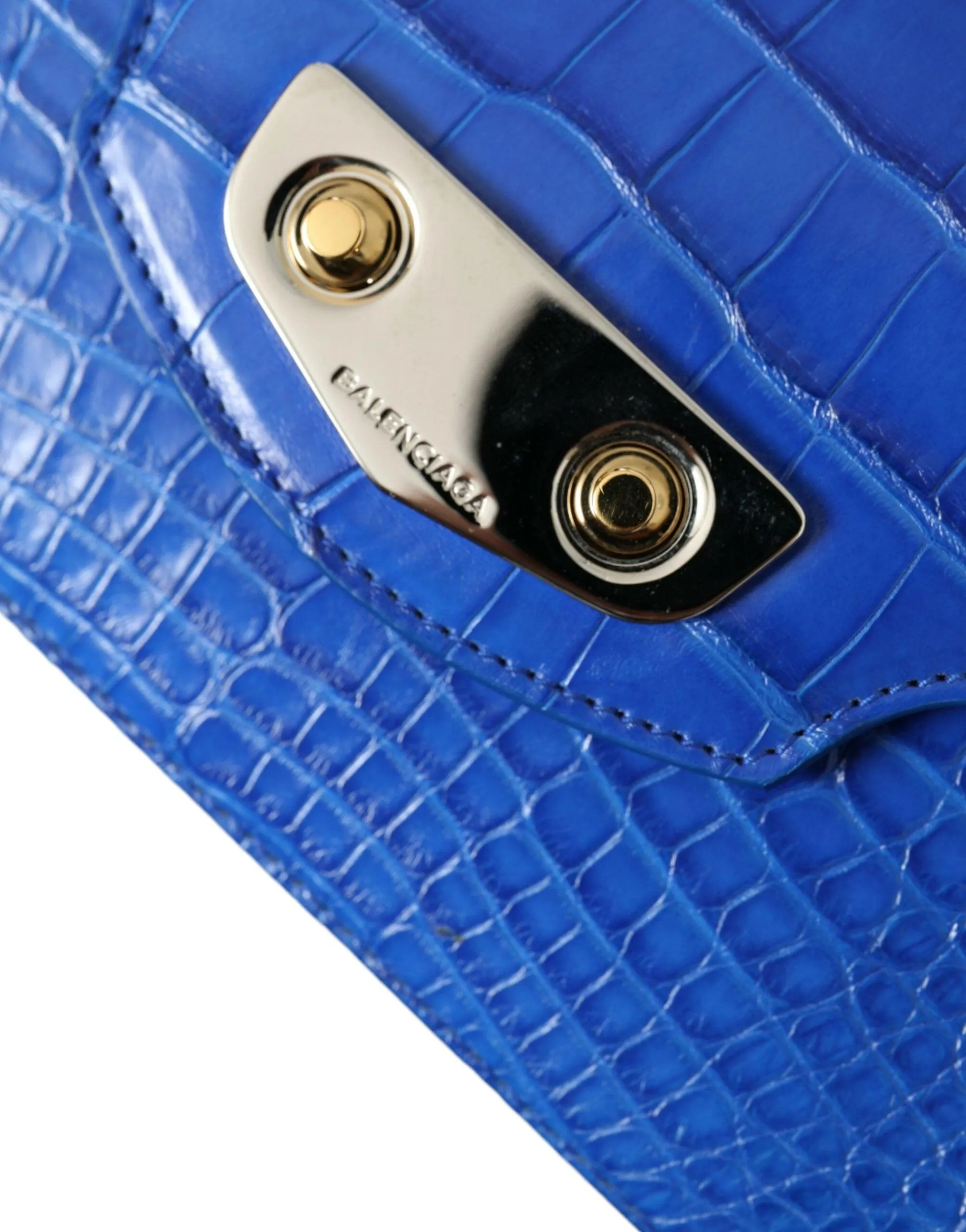 Balenciaga Blue Alligator Leather Neo Classic Mini Bag