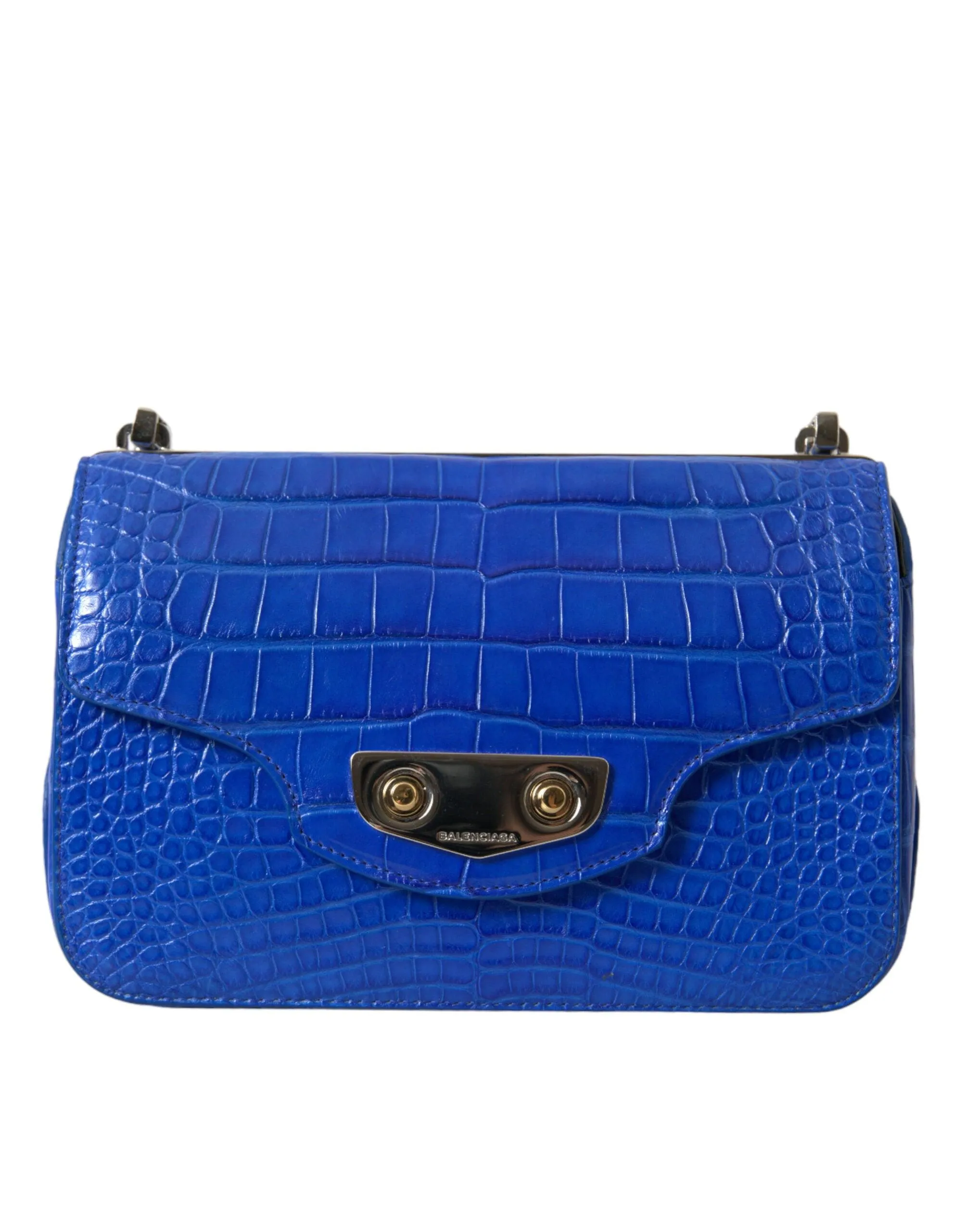 Balenciaga Blue Alligator Leather Neo Classic Mini Bag