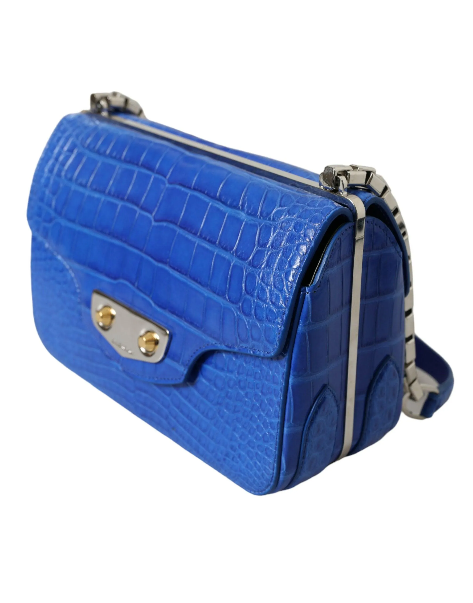 Balenciaga Blue Alligator Leather Neo Classic Mini Bag