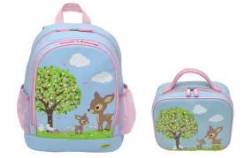 Bobble Art Bundle of Small Backpack and Small Lunch Bag - Woodland Animals