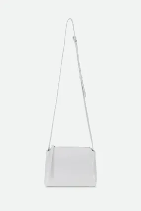 BRIDGET ITALIAN PATENT LEATHER CROSSBODY BAG IN WHITE