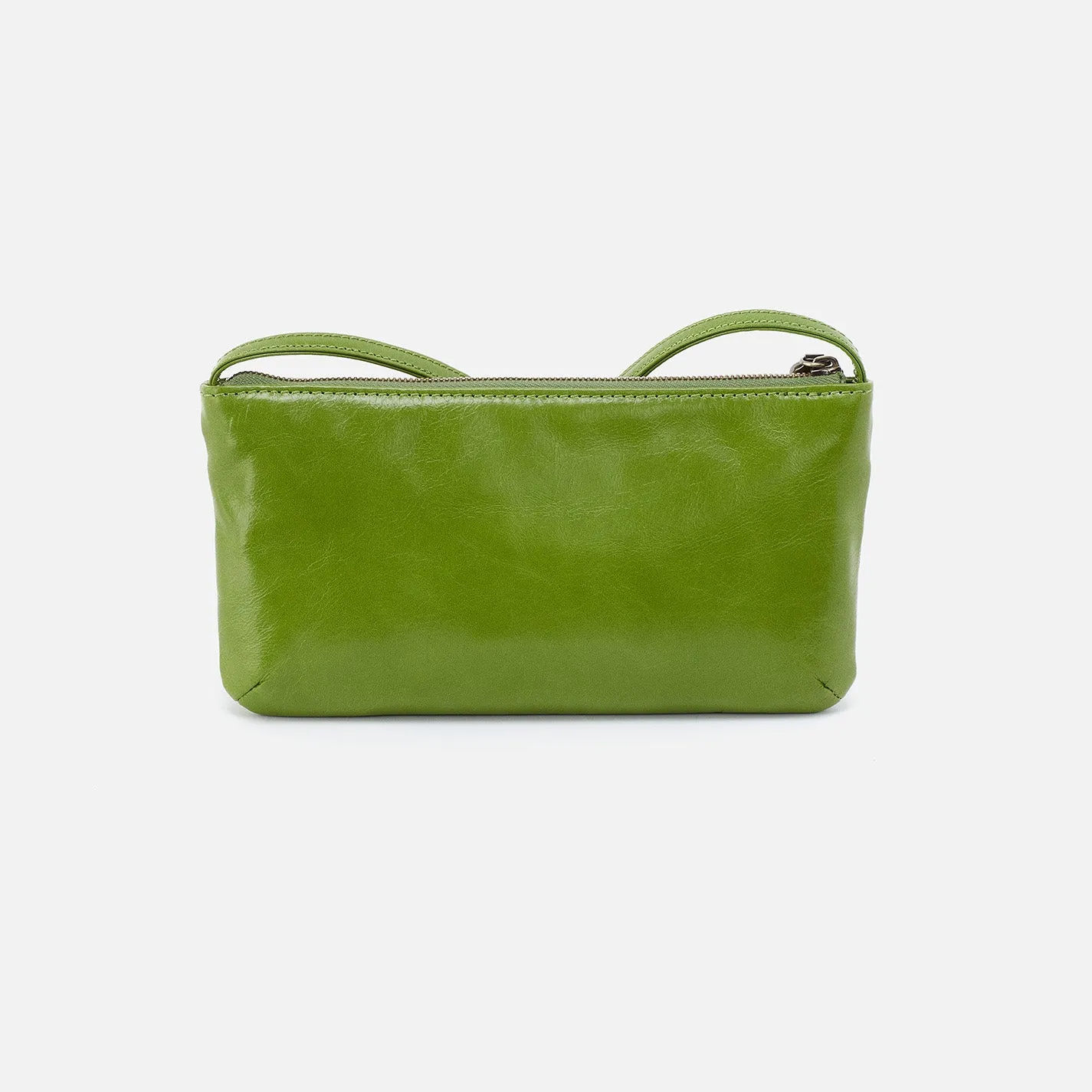 Cara Crossbody in Polished Leather - Garden Green