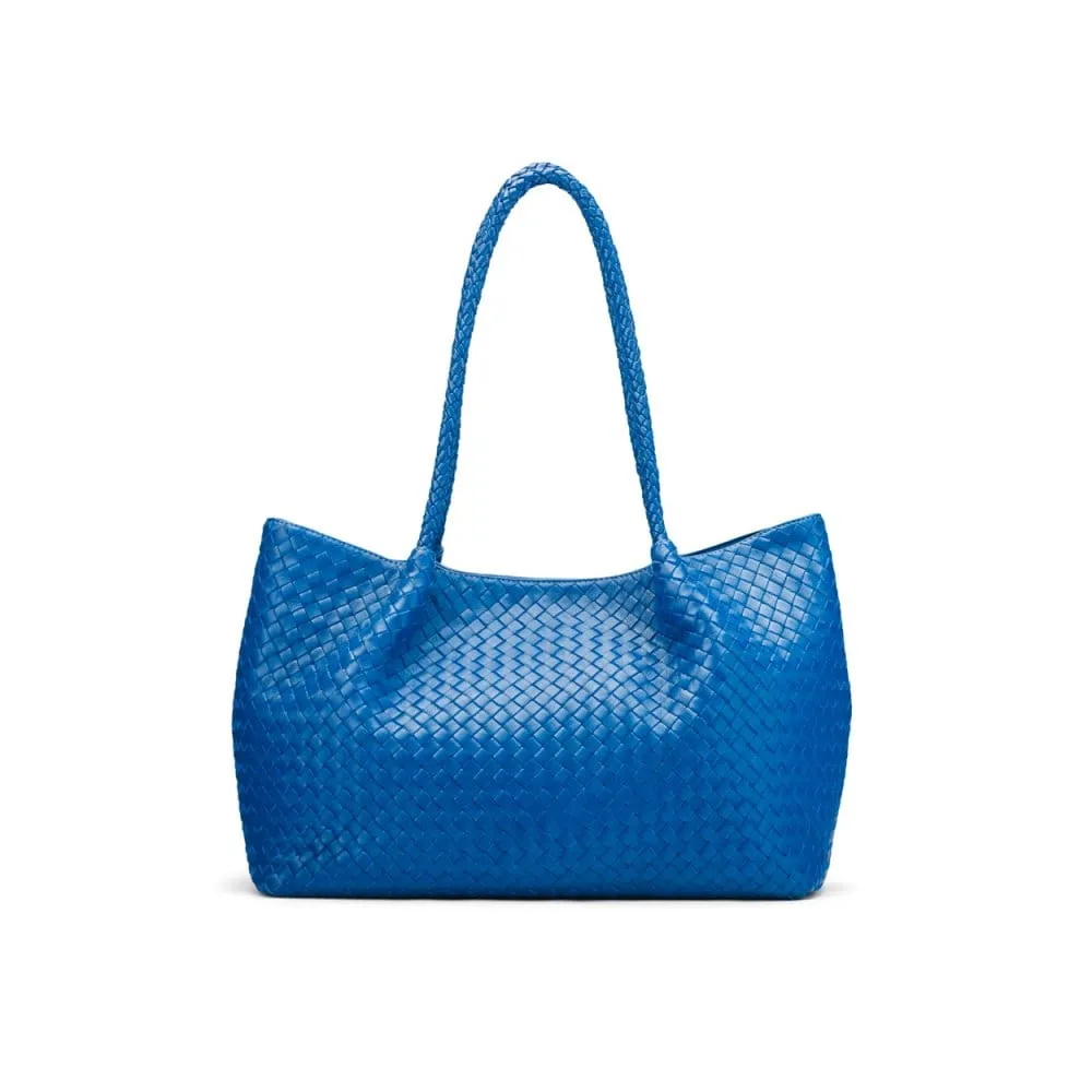 Cassidy Woven Slouchy Bag - Cobalt