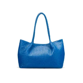 Cassidy Woven Slouchy Bag - Cobalt