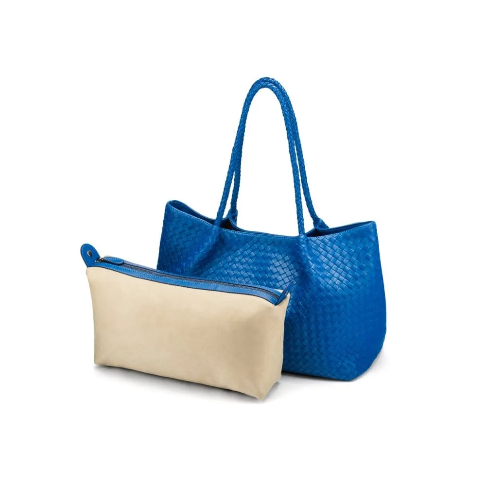 Cassidy Woven Slouchy Bag - Cobalt