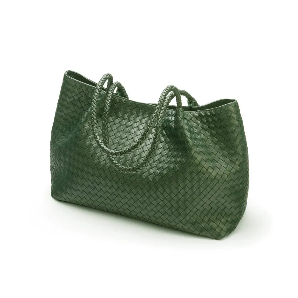 Cassidy Woven Slouchy Bag - Green