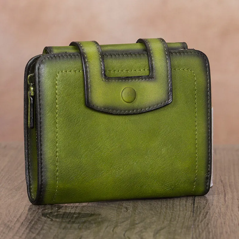 Chic Womens Short Leather Clutch Wallet With Coin Pocket and Card Holders for Women