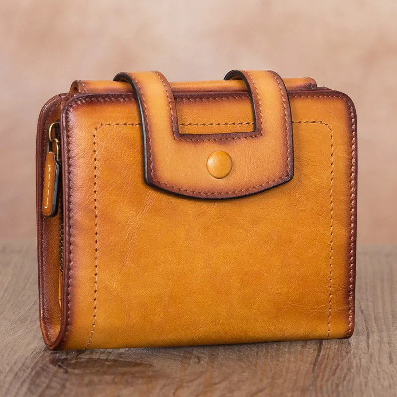 Chic Womens Short Leather Clutch Wallet With Coin Pocket and Card Holders for Women