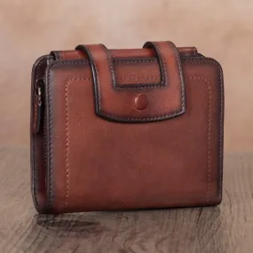Chic Womens Short Leather Clutch Wallet With Coin Pocket and Card Holders for Women