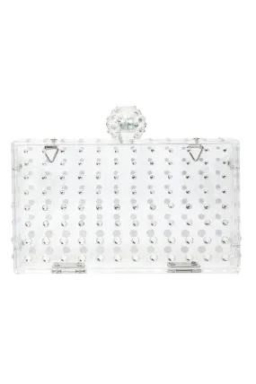 CRYSTAL CLEAR BOX CLUTCH-CLEAR