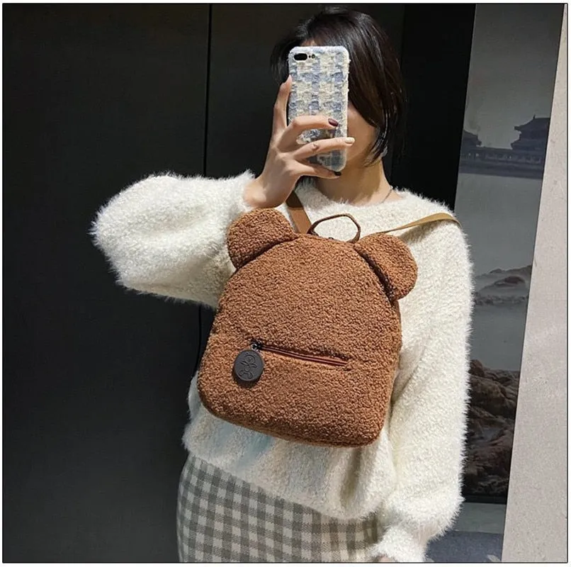 Cute Bear Shaped Shoulder Backpack