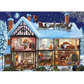 Cute House And Santa