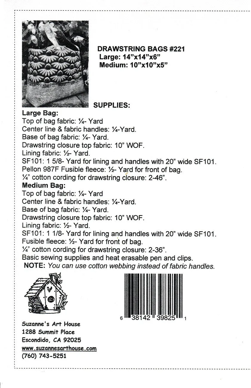 Drawstring Bags Pattern