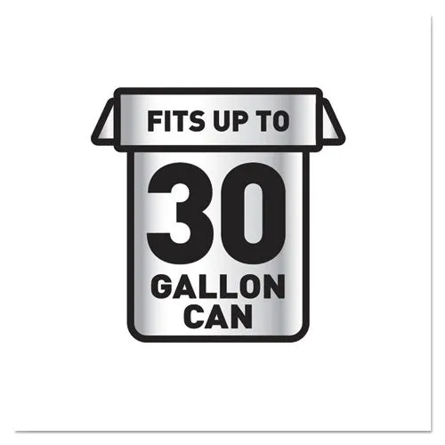 Drawstring Large Trash Bags, 30 Gal, 1.05 Mil, 30" X 33", Black, 15 Bags/box, 6 Boxes/carton
