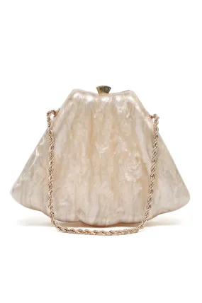 ELEGANT SHELL CLUTCH-APRICOT
