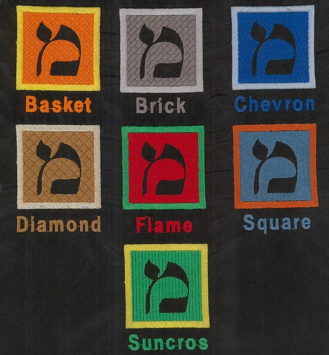 Embroider Letters in Styles & Colors Hebrew & English