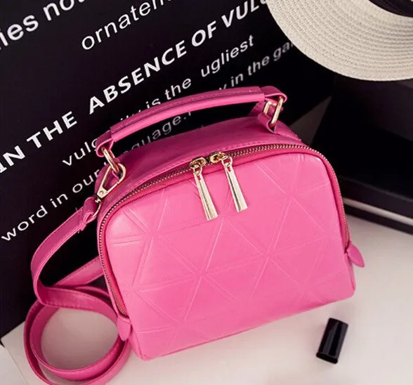 Fashion Women's Solid PU Leather High Quality Shoulder Bag
