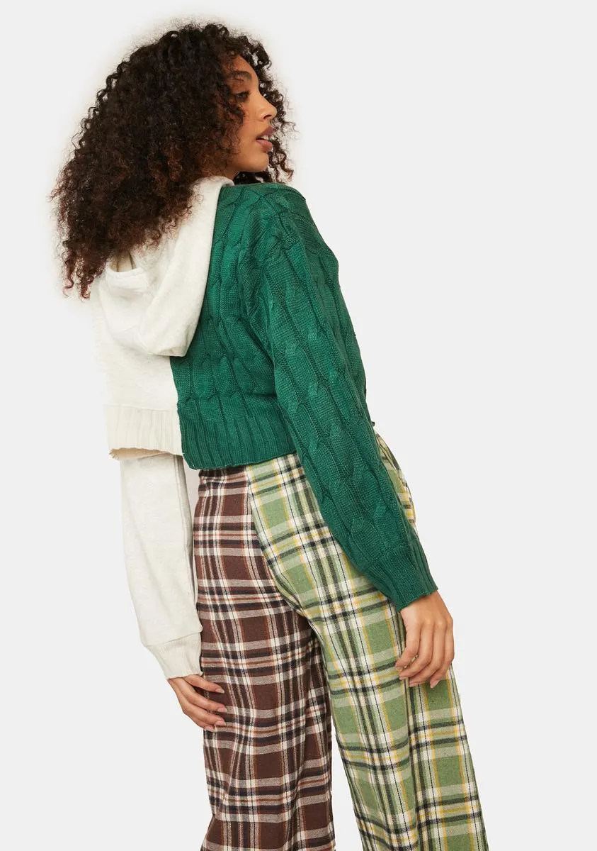 Forest Livin' Easy Cropped Sweater