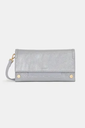 Hammit AJ Crossbody Clutch in Marina Glaze Brushed Gold Hammered