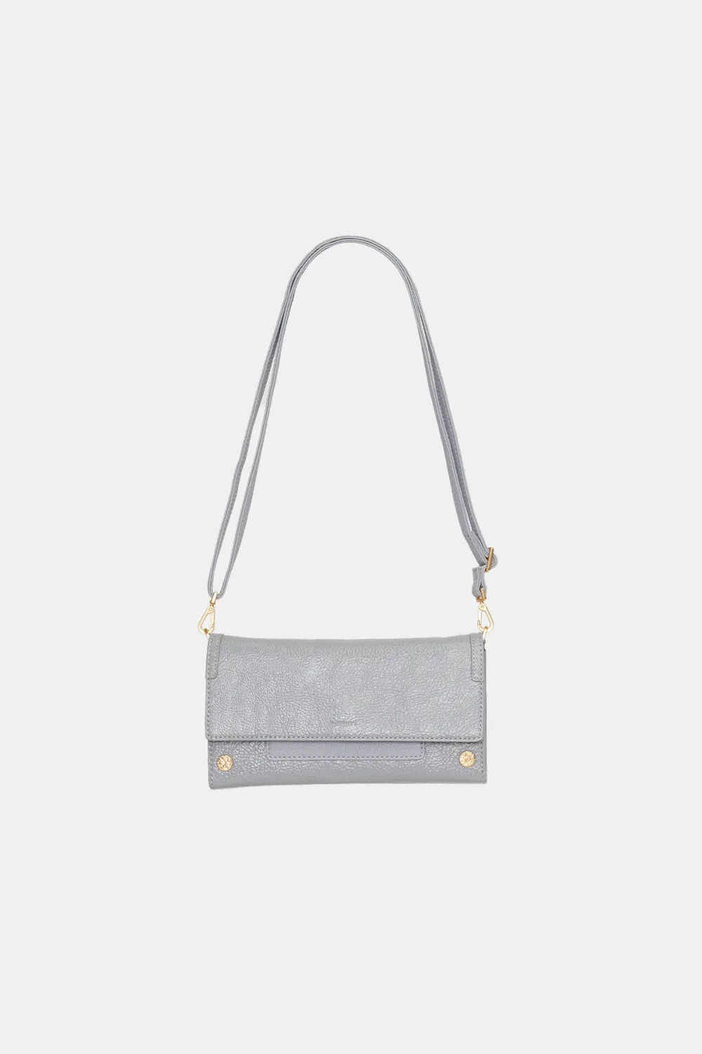 Hammit AJ Crossbody Clutch in Marina Glaze Brushed Gold Hammered
