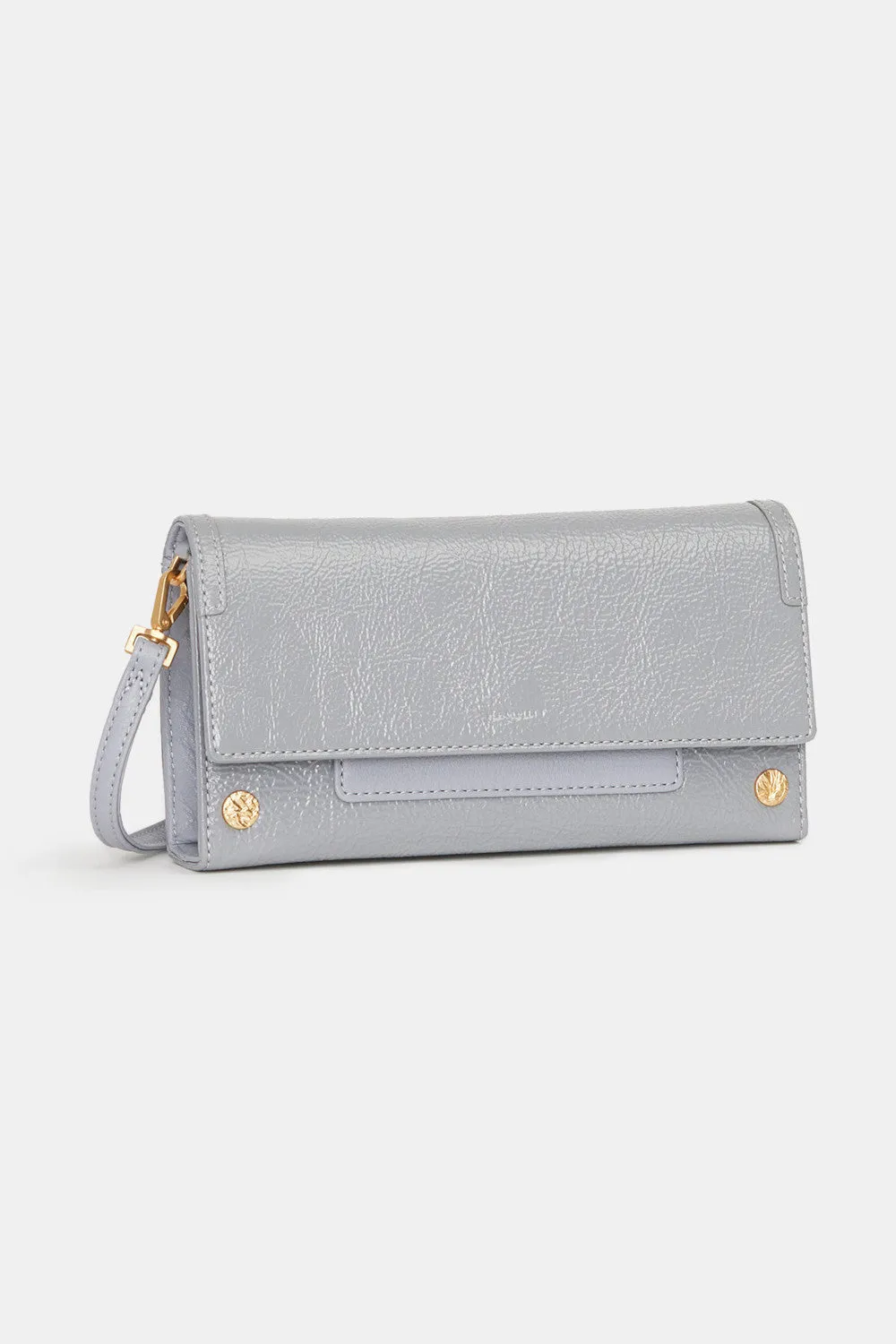 Hammit AJ Crossbody Clutch in Marina Glaze Brushed Gold Hammered