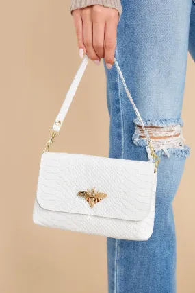 Hearts Aflutter White Bag