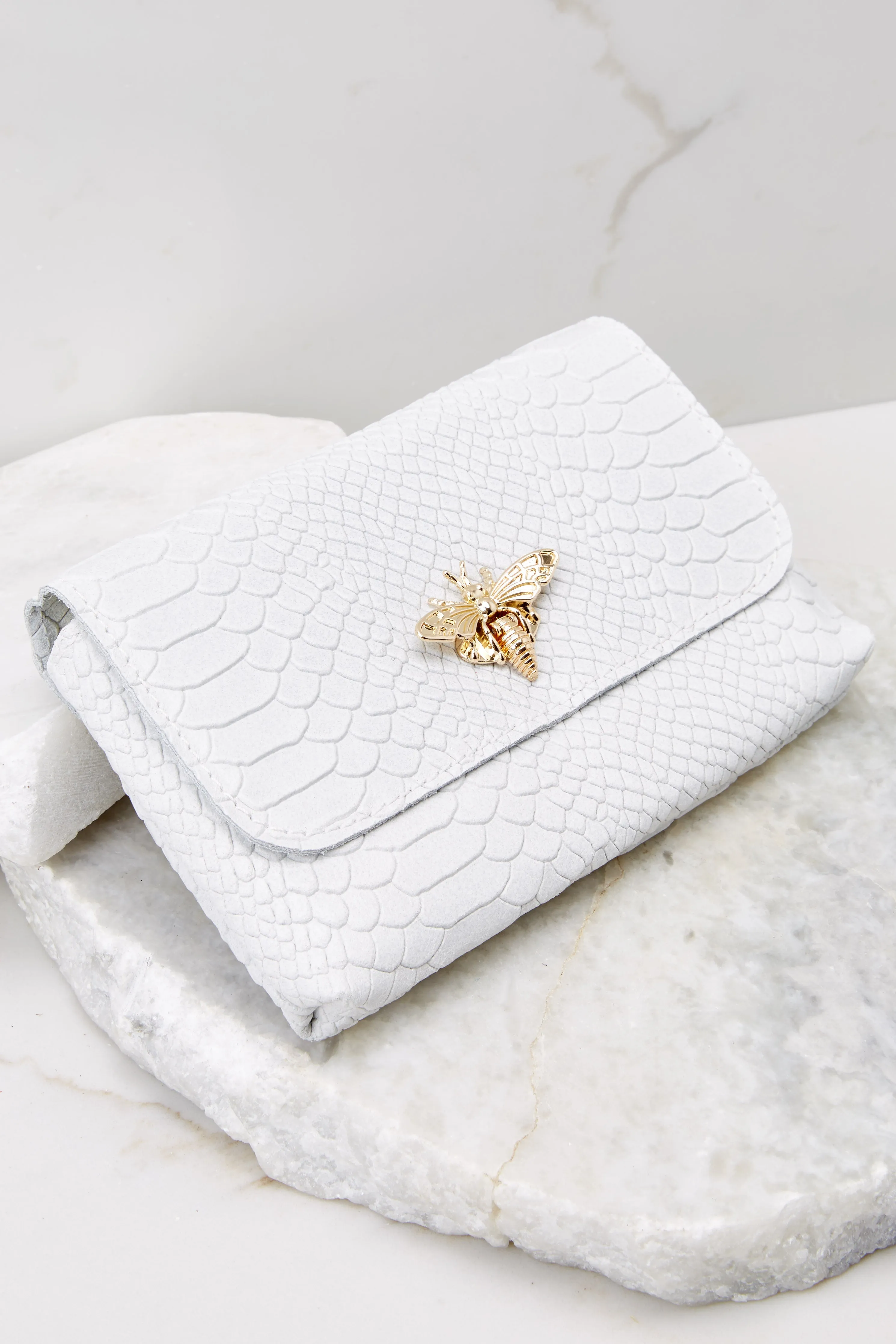 Hearts Aflutter White Bag