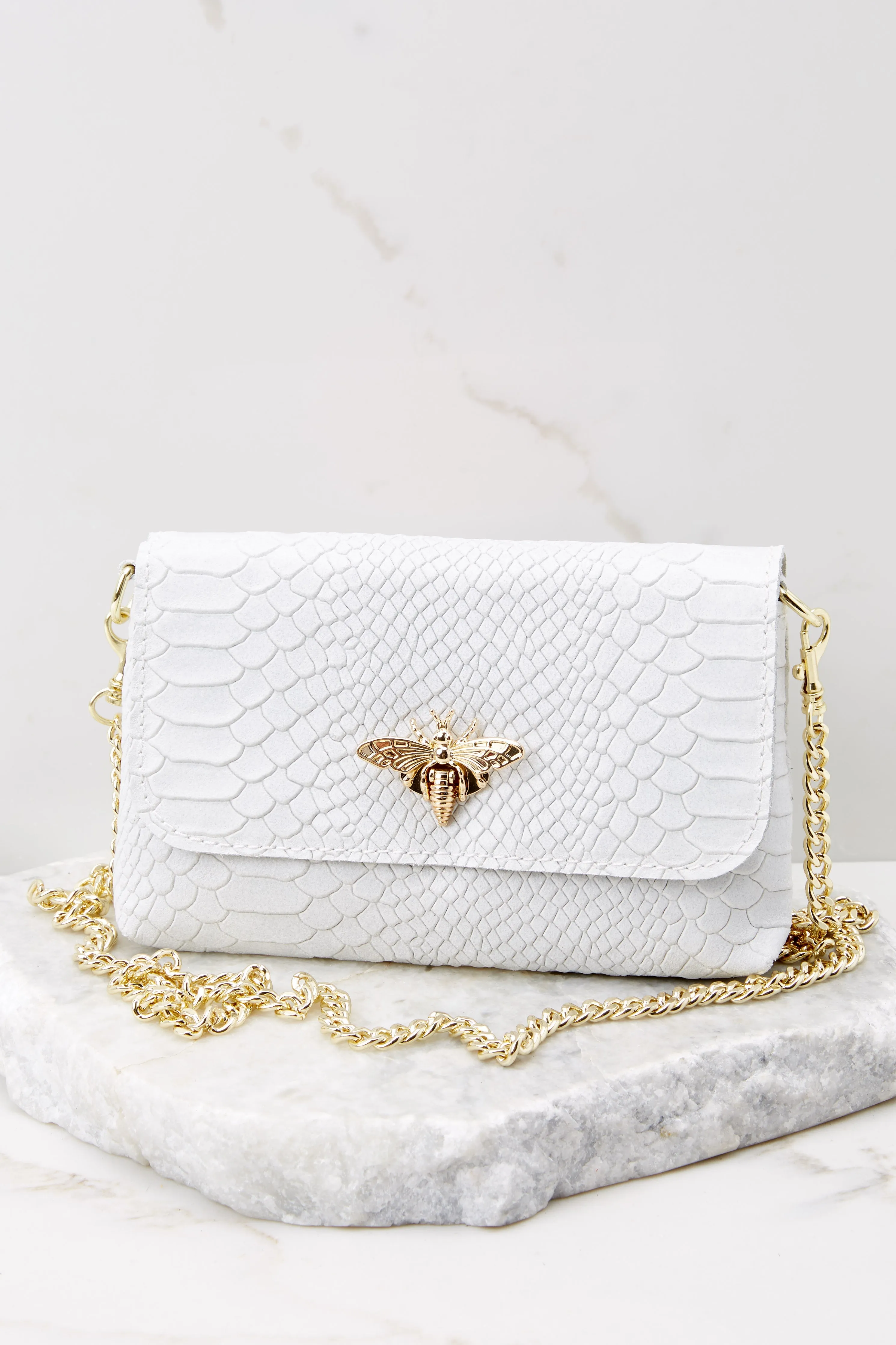 Hearts Aflutter White Bag