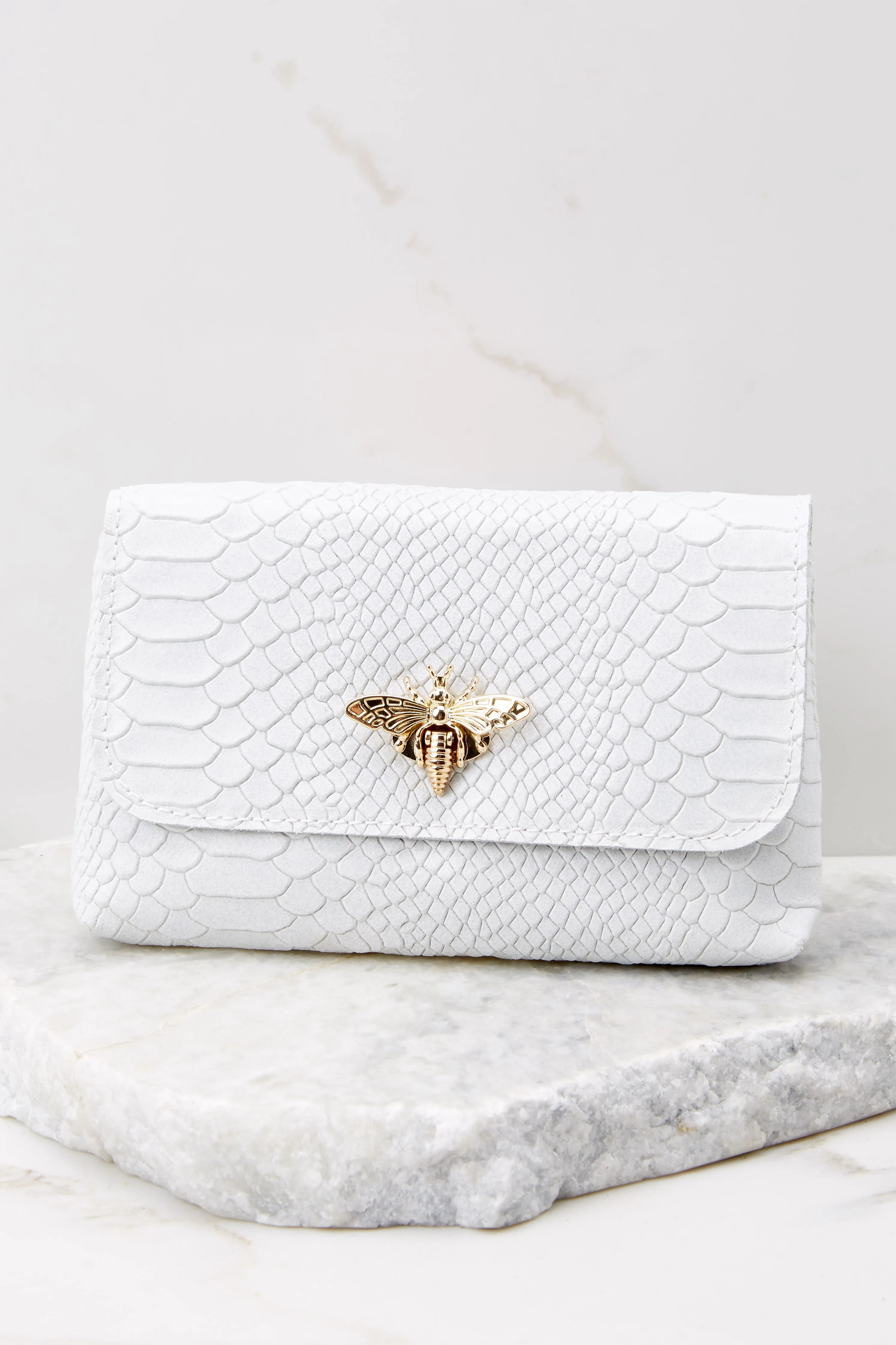 Hearts Aflutter White Bag