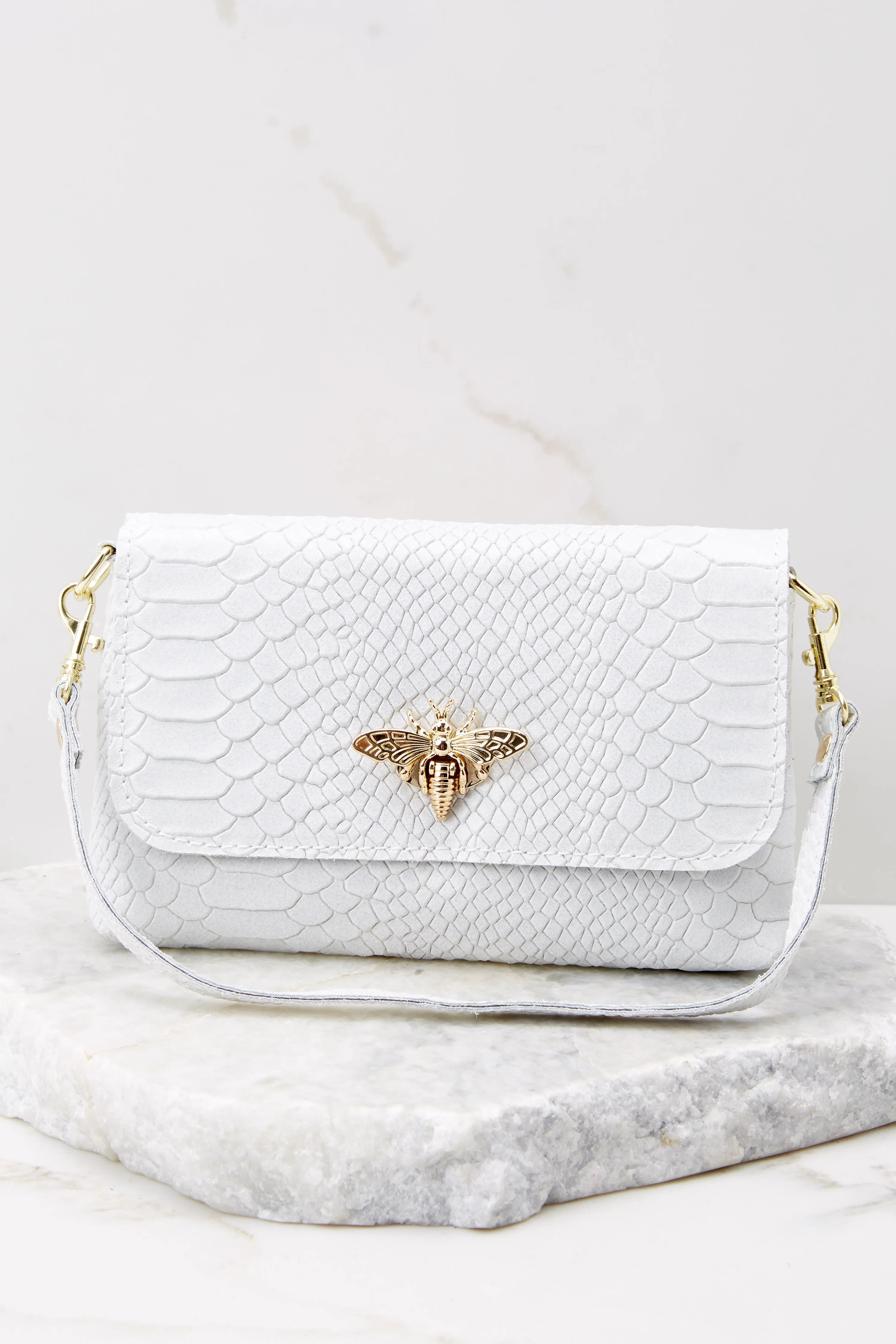Hearts Aflutter White Bag