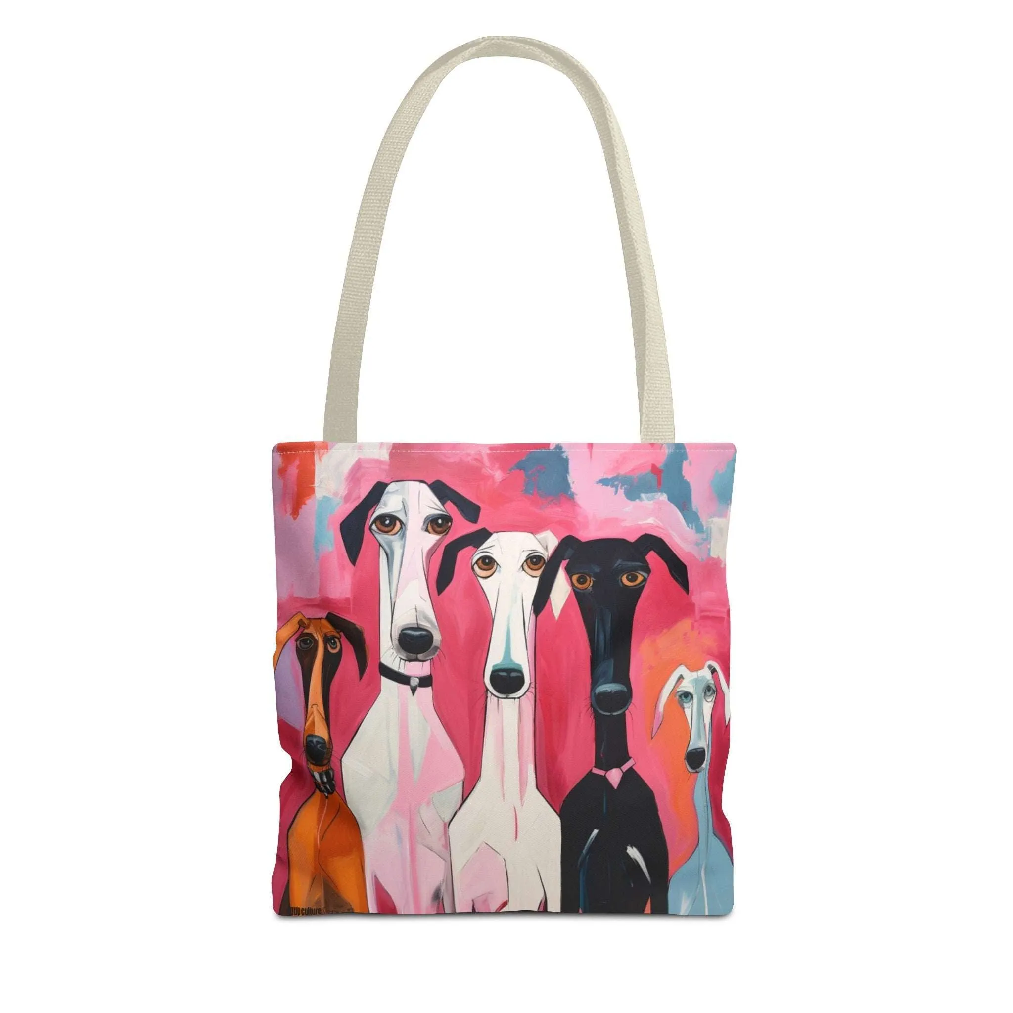 Iconic Artist Inspired Original Pink Dog Art Design Tote Bag
