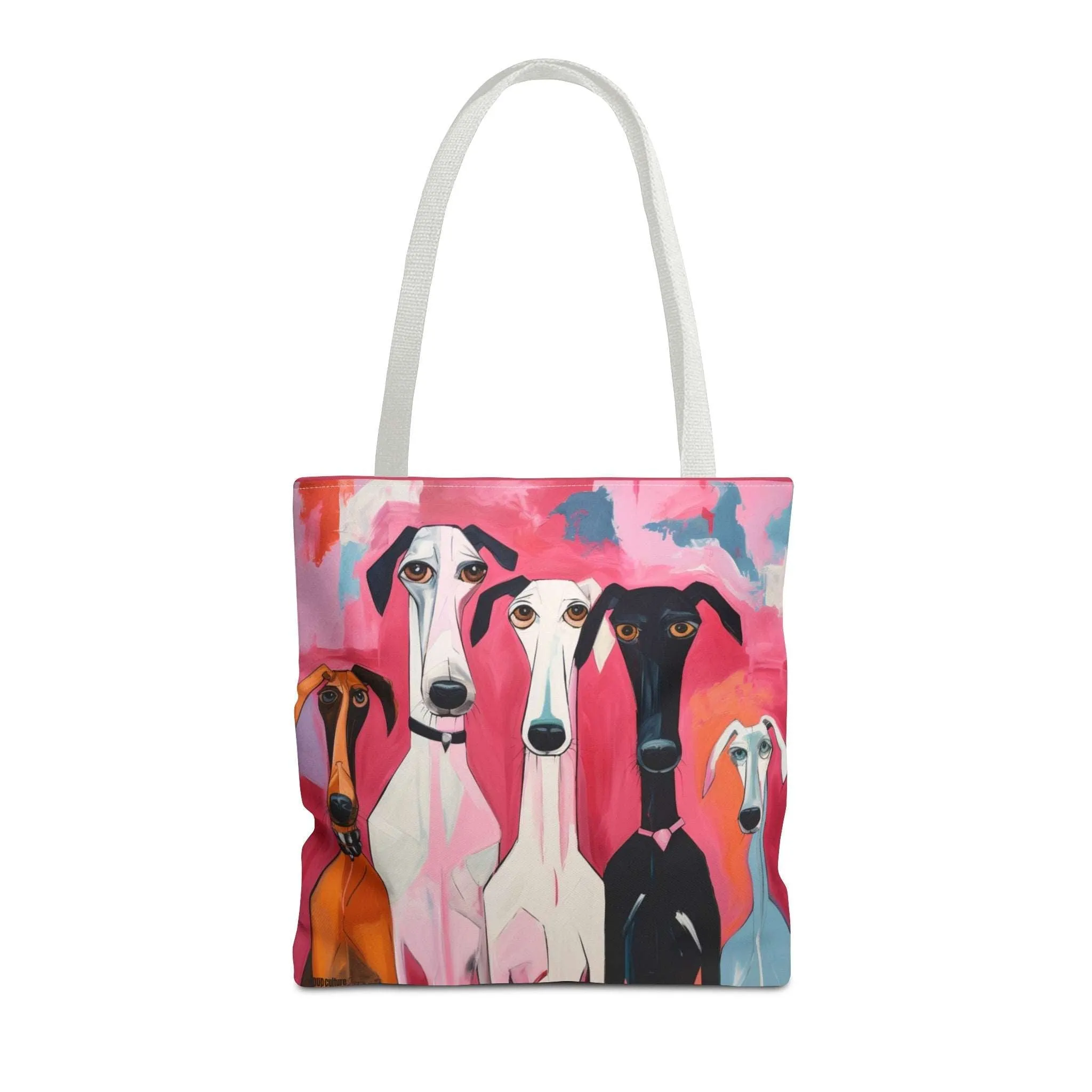 Iconic Artist Inspired Original Pink Dog Art Design Tote Bag