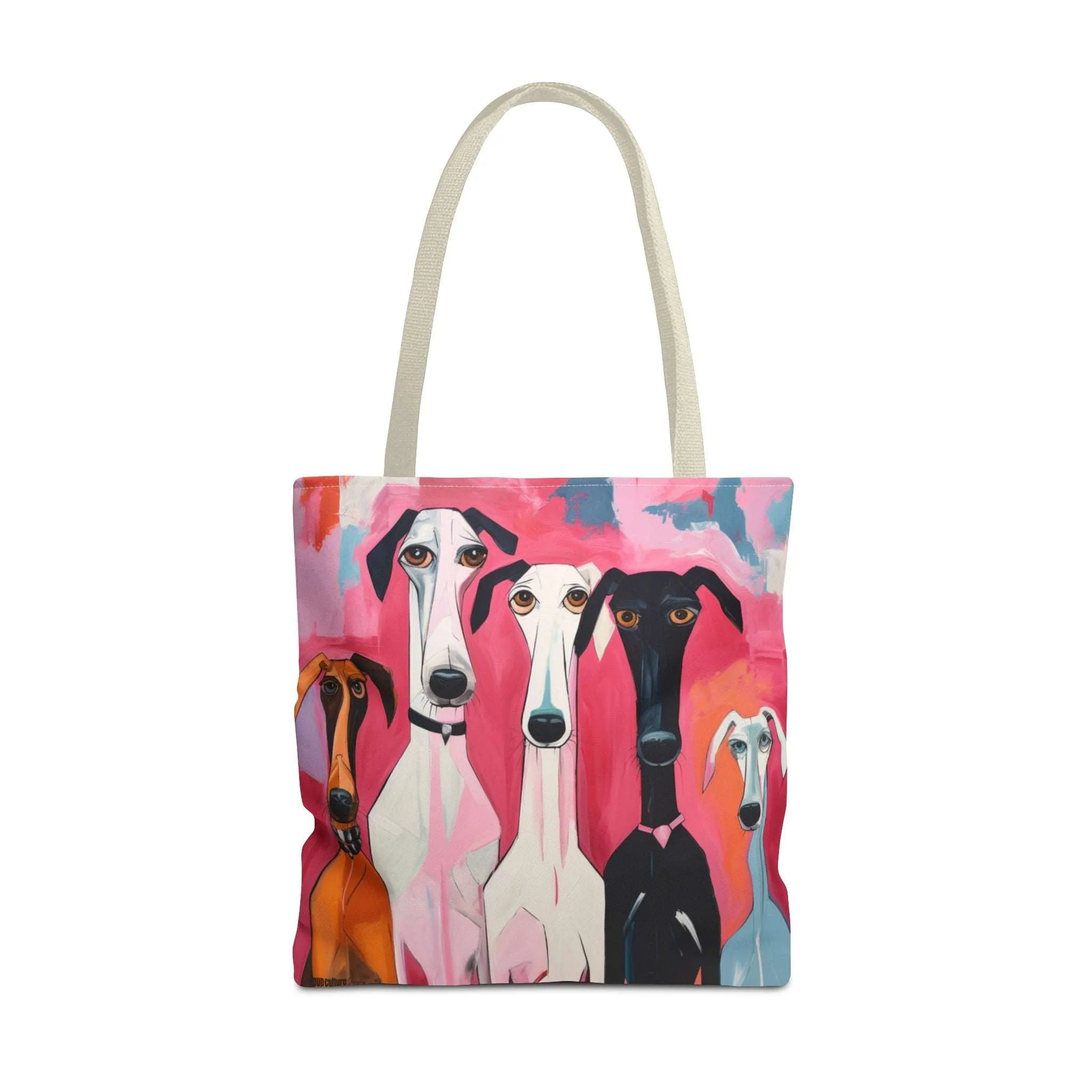 Iconic Artist Inspired Original Pink Dog Art Design Tote Bag