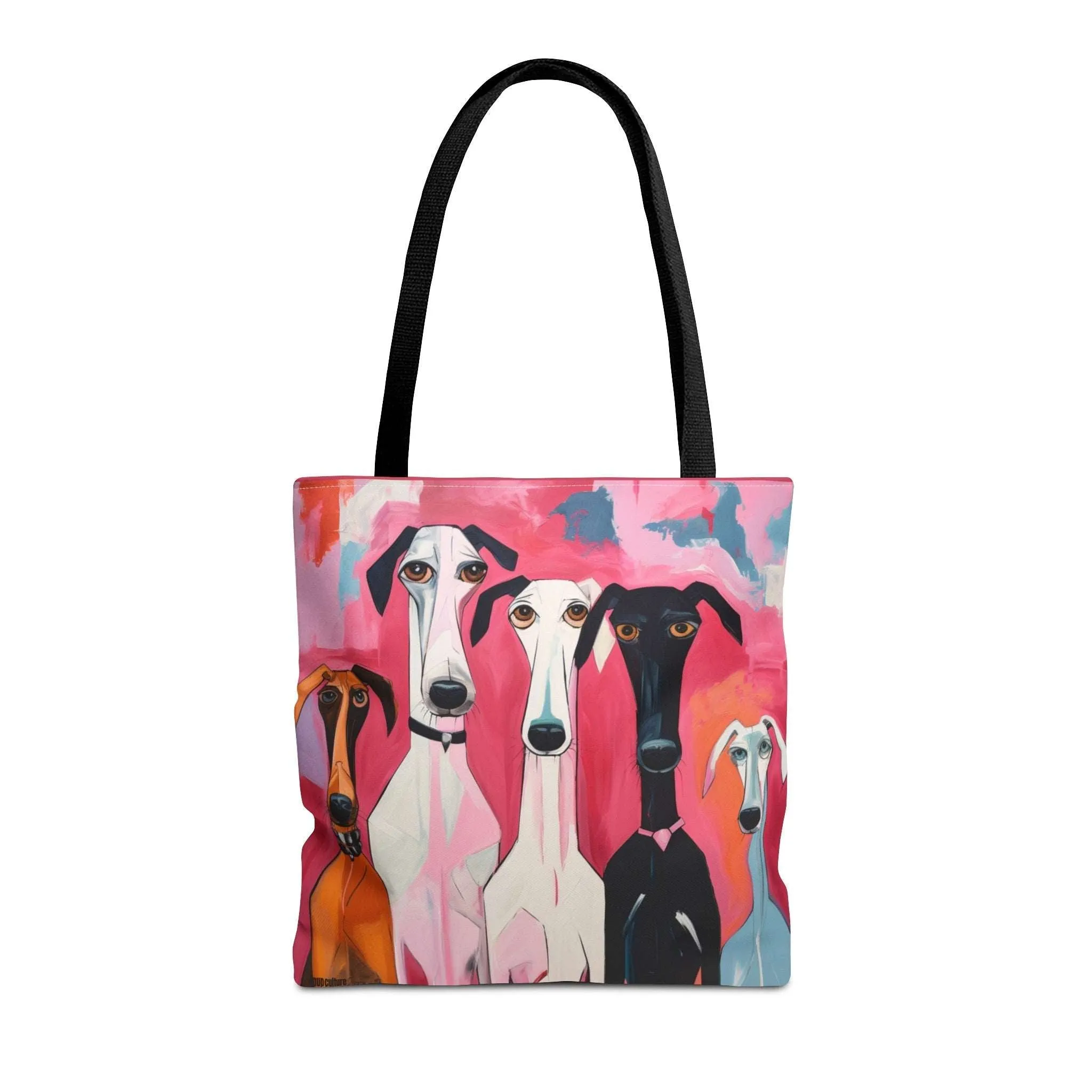 Iconic Artist Inspired Original Pink Dog Art Design Tote Bag
