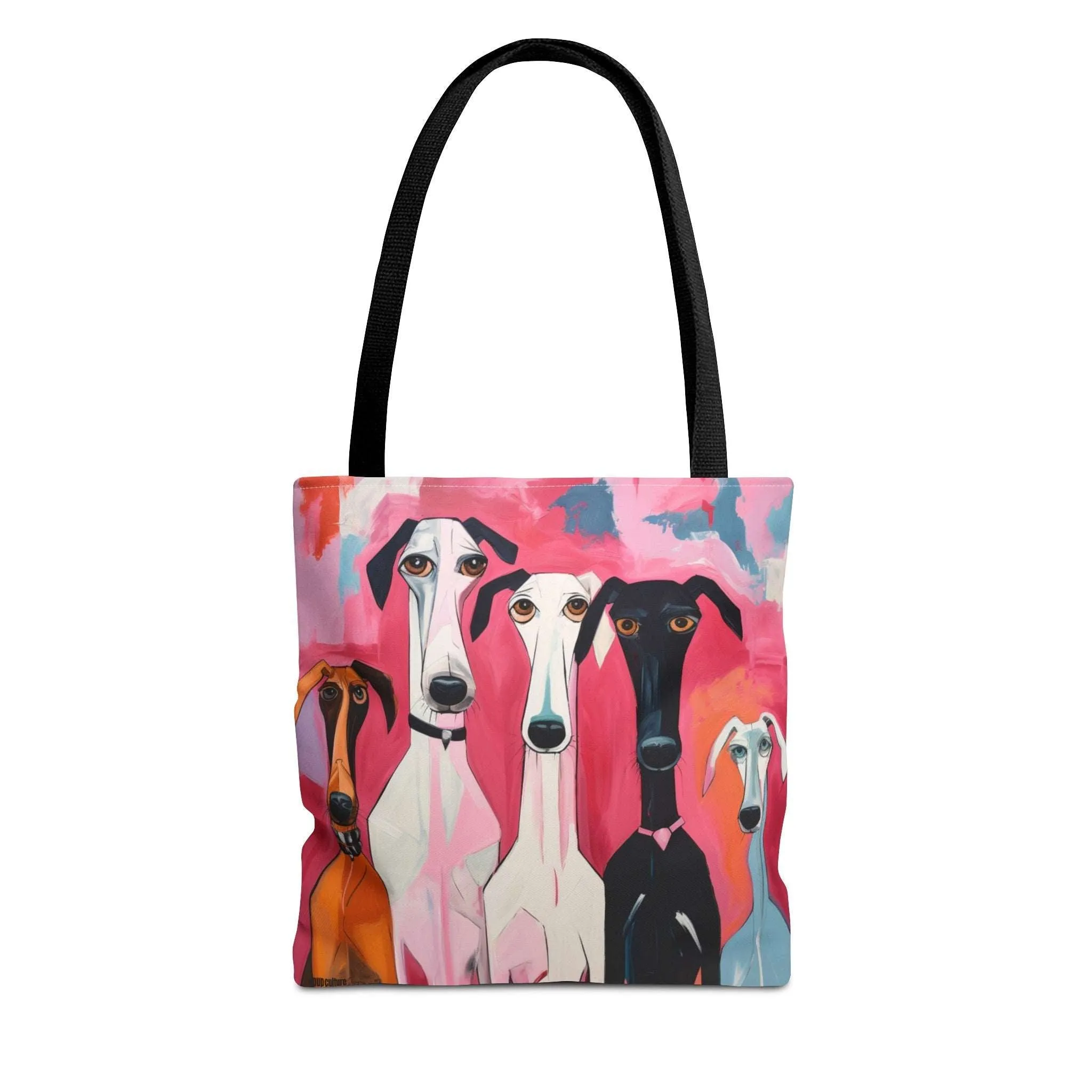 Iconic Artist Inspired Original Pink Dog Art Design Tote Bag