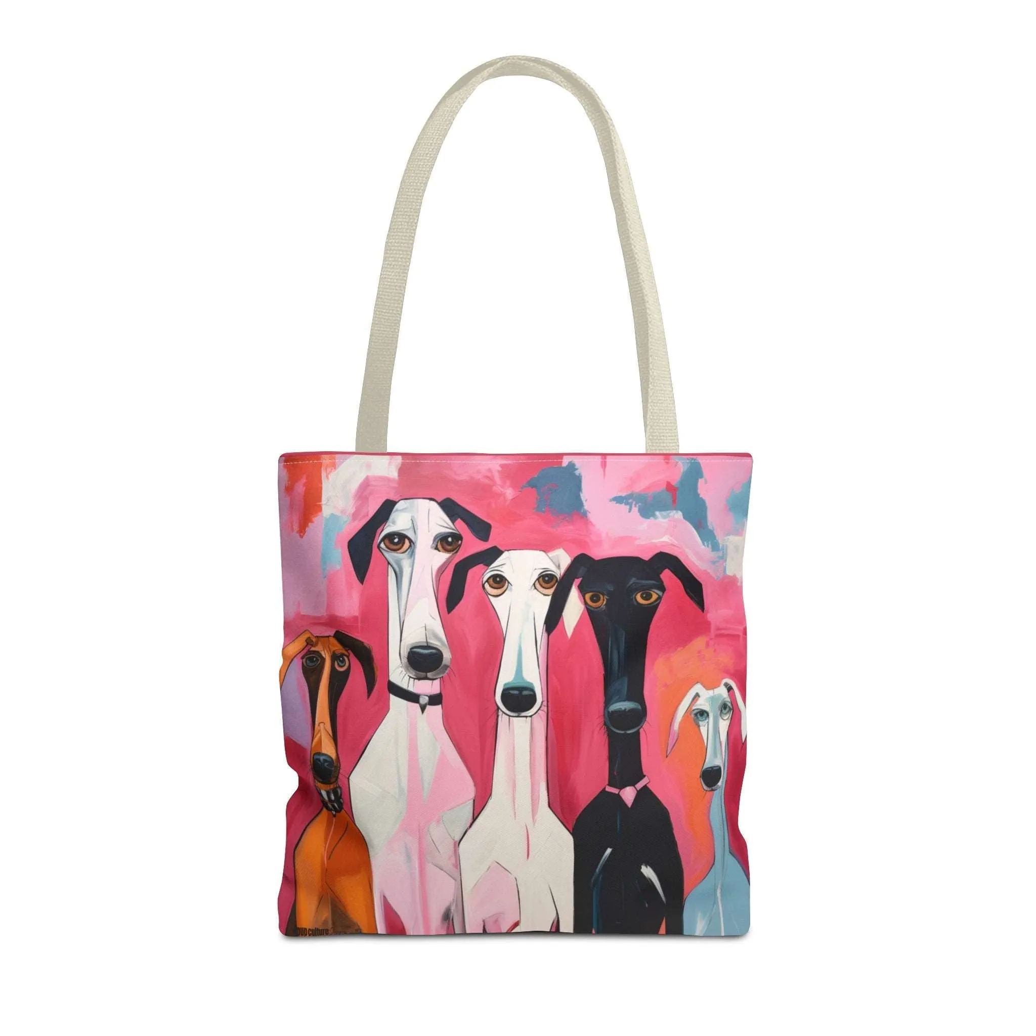 Iconic Artist Inspired Original Pink Dog Art Design Tote Bag