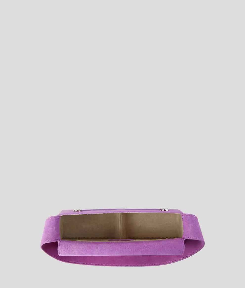 IKON K SMALL SUEDE CROSSBODY BAG