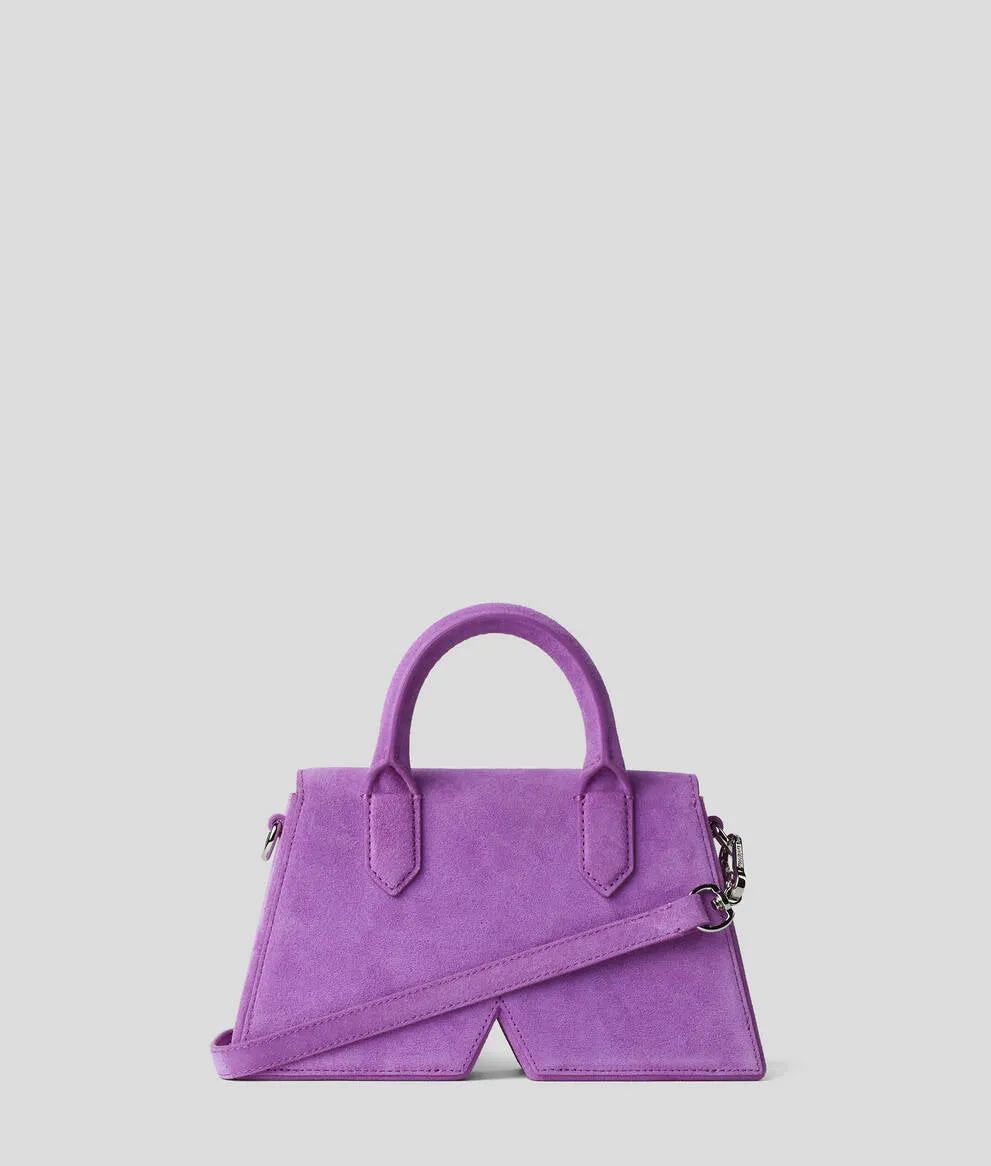 IKON K SMALL SUEDE CROSSBODY BAG
