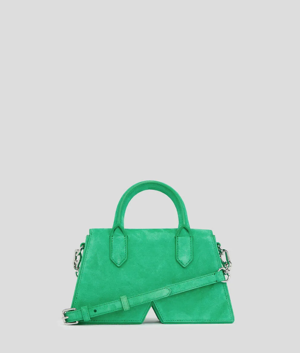 IKON K SMALL SUEDE CROSSBODY BAG