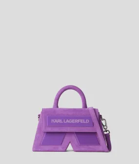 IKON K SMALL SUEDE CROSSBODY BAG