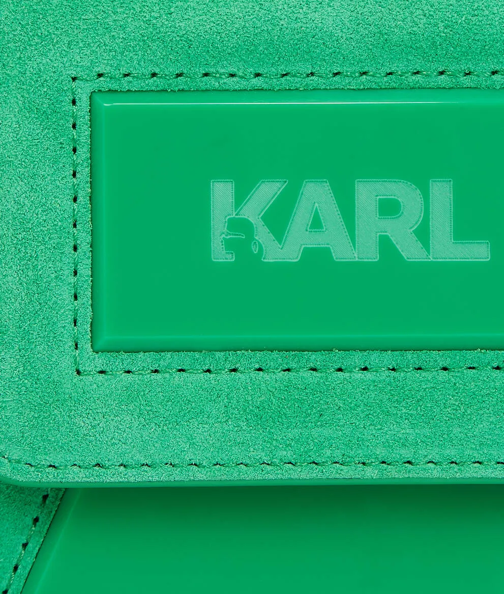 IKON K SMALL SUEDE CROSSBODY BAG