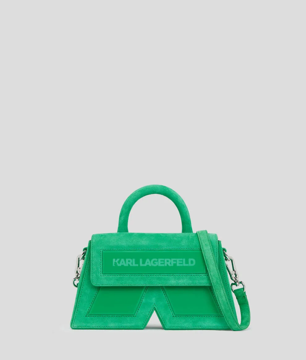 IKON K SMALL SUEDE CROSSBODY BAG