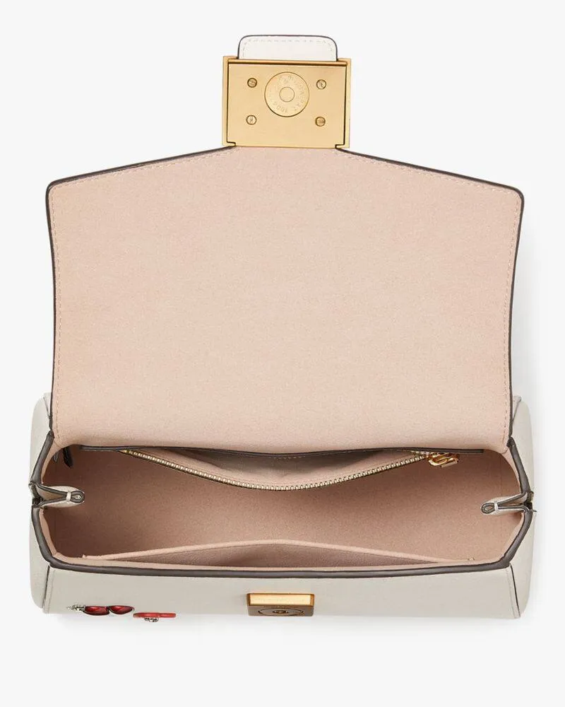 KATY HEART EMBELLISHED SMALL TOP-HANDLE BAG