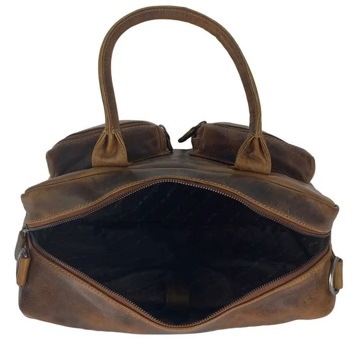 Larry Men's Supple Cowhide Leather Large Western Bag