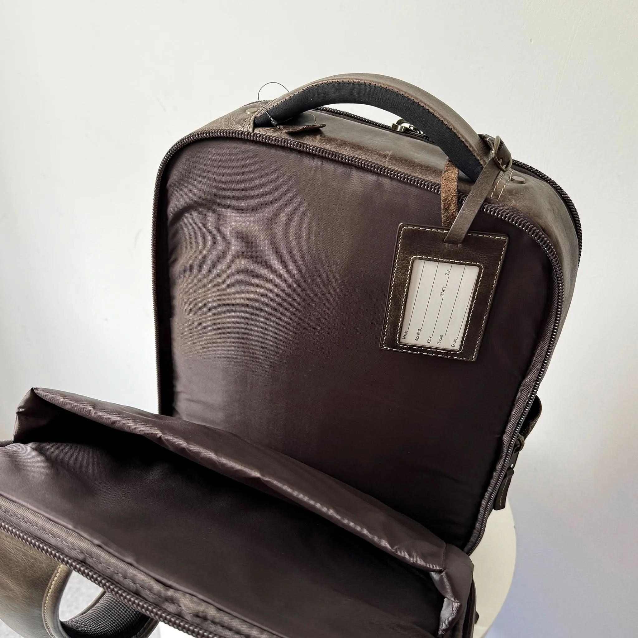 Leather Backpacks, Crazy Horse Full Grain Mens Leather Backpack