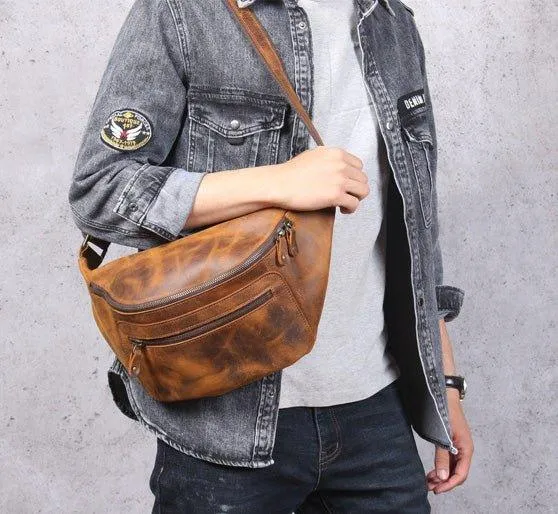Leather Cross Body Bag for Men