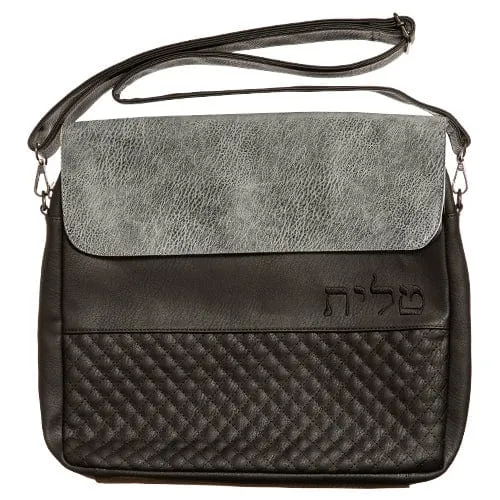 Leatherette Talit & Tefilin Set 36*40 Cm - Black
