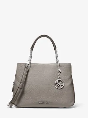 Lillie Medium Pebbled Leather Satchel