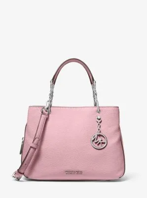 Lillie Medium Pebbled Leather Satchel